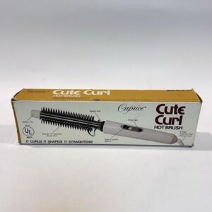 NOS Vintage 70s Caprice Cute Curl Hot Brush Curling Iron 3/4" Barrel Hong Kong‎